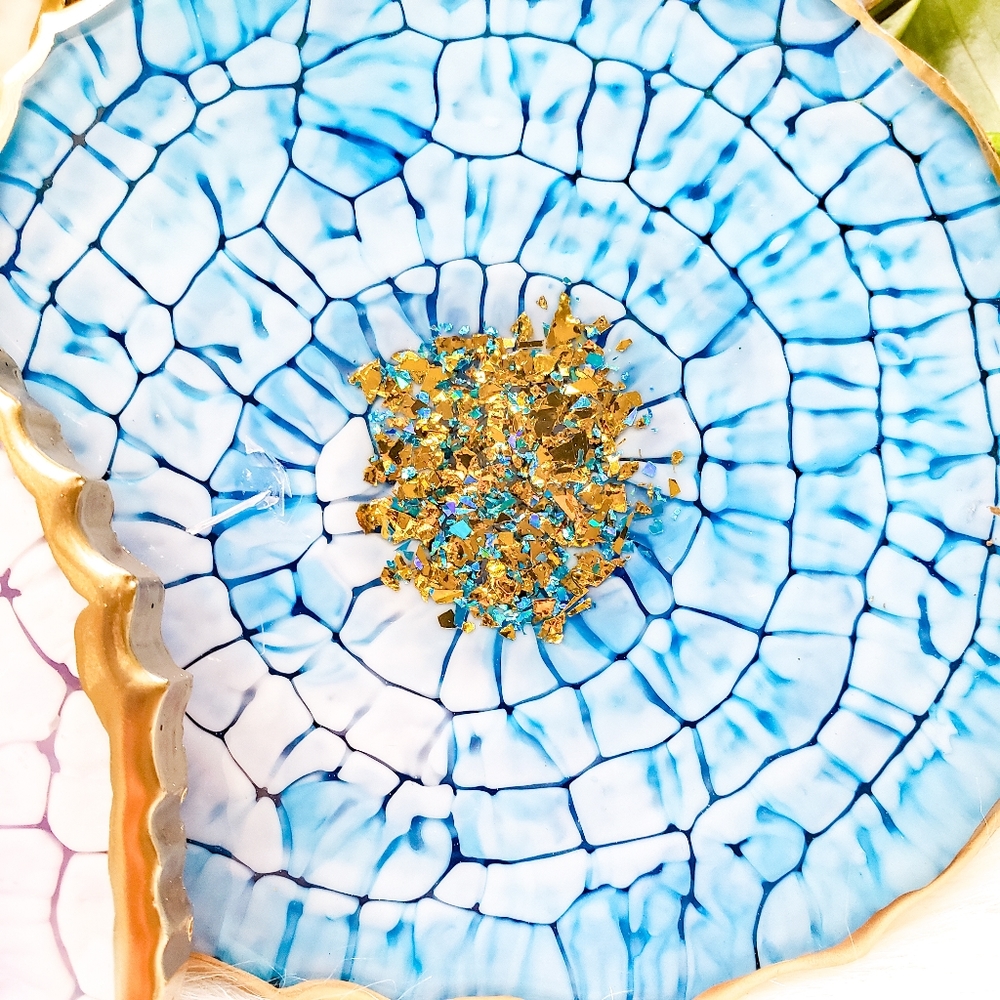 MADE TO ORDER - Resin Geode Candle Coaster - Picture 3 of 15